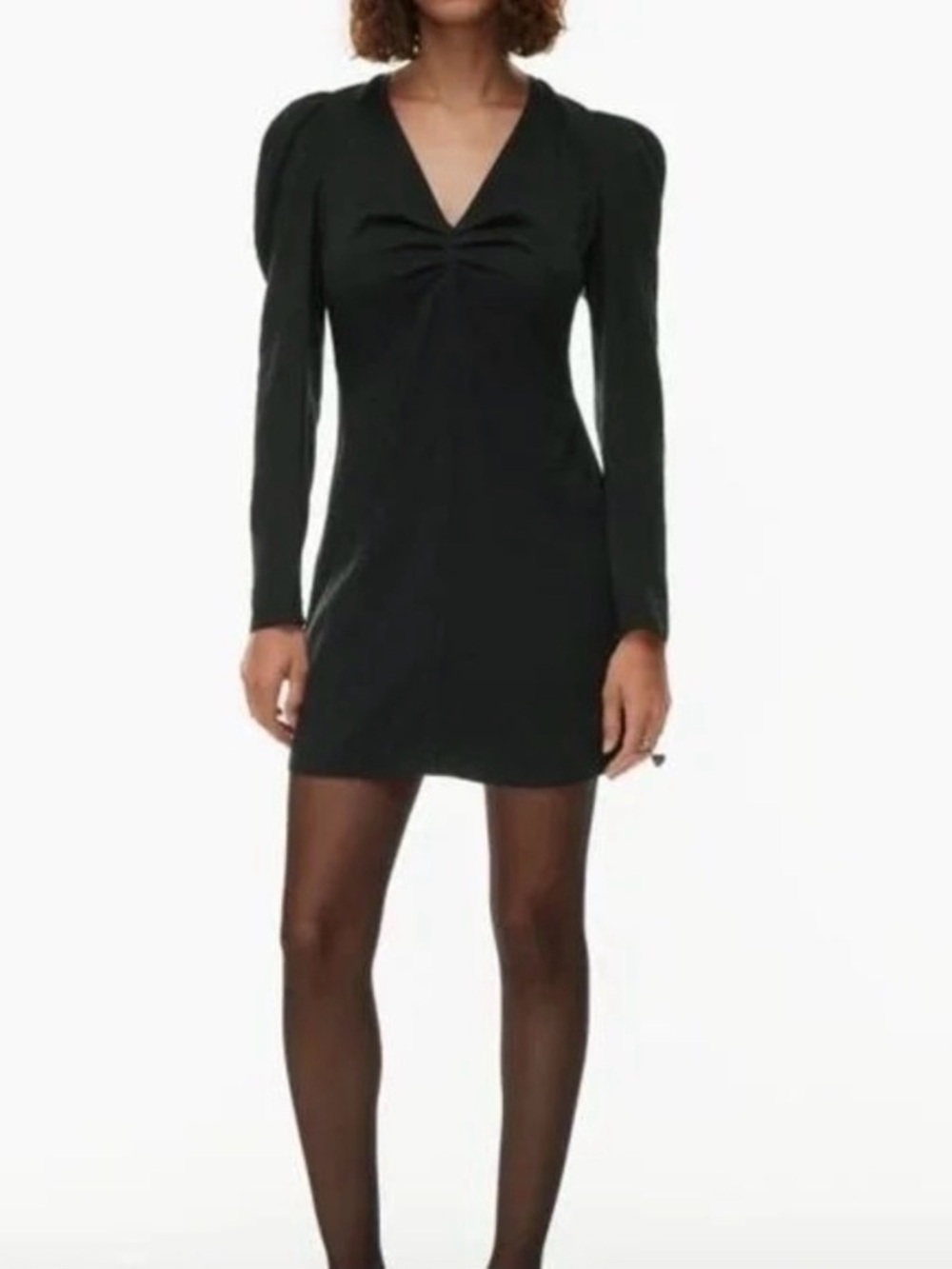 Aritzia Wilfred Black Long-Sleeve Mini Dress